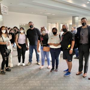 a group of students with employees of TCS