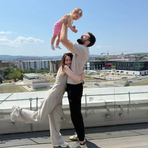 Milica, her husband and daughter.