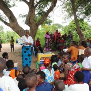 Agnes during Community Awareness session on Health and Nutrition
