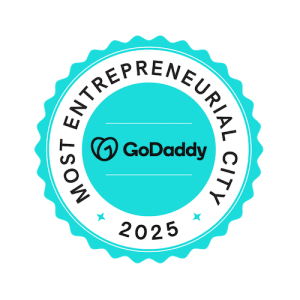 Most Entrepreneurial City 2025 seal