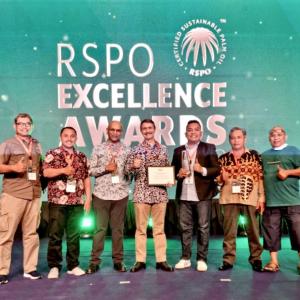 seven reward recipients on stage 