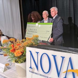 Group photo at check presentation