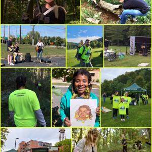 Photo montage of people enjoying the Public Lands Day.