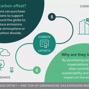 What is a carbon offset? Organizations can purchase carbon offsets to support projects around the globe to either reduce emissions entering the atmosphere or remove carbon dioxide. Why are they important? By purchasing carbon offsets, organizations can fulfill their commitment to sustainability and reduce their impact on the environment.