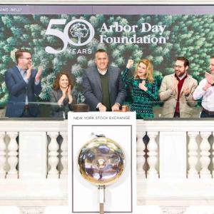 The Arbor Day Foundation rings the New York Stock Exchange Opening Bell