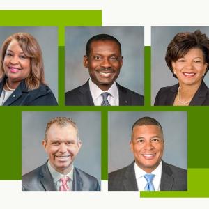 gallery of five portraits