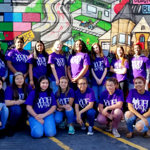 Group of YouthWorks program teenagers