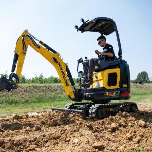 A yellow piece of agricultural equipment 