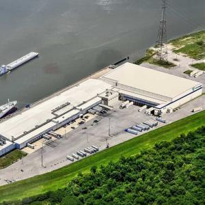 Port with ships docking