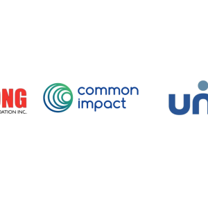 Logos of 5 Strong Scholarship foundation, Common Impacr, and Unum Insurance 
