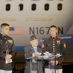 Military speakers at event