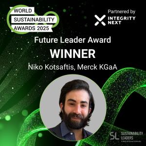 World Sustainability Award Winner, Niko Kotsaftis, of Merck KGaA