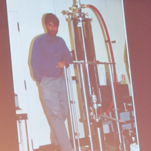 Manoj Nirmal shown in his lab.