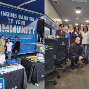 collage of two images of people at the Norcross eBus event 