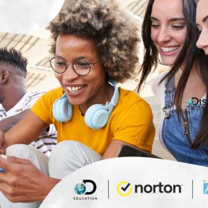 Young people looking at a cellphone