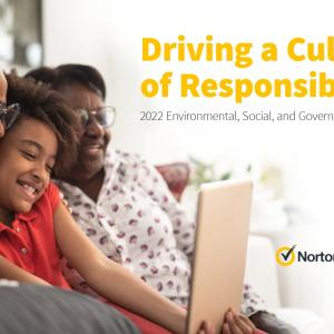 NortonLIfeLock ESG Report Cover "Driving a Culture of Responsibility"
