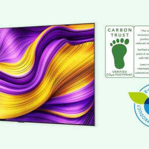 TV pictured next to certifications