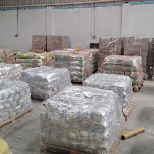 Image of food blocked from entering Gaza given the suspension of humanitarian aid entry announced by Israel on March 2nd. Products are retained in our warehouse in Jordan until the border crossing points reopen.