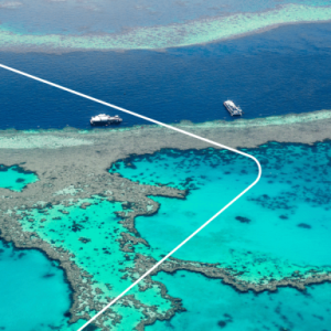 Aerial view of an ocean reef.