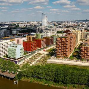 View of the Paris 2024 olympic village 