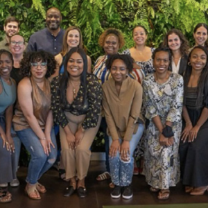 group photo with everyone smiling