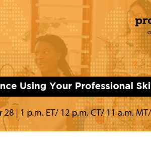 Make a difference using your professional skills