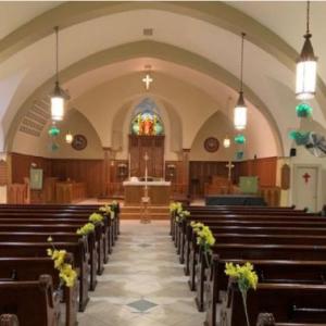 Church interior showing lighting.