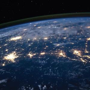 View of planet earth from outer space.