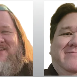 Before and after photo of John Doherty (front view)