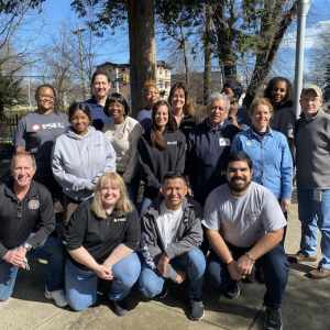 PSE&G volunteers grouped together for a photo.