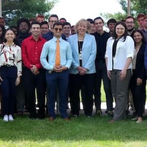 PSE&G President & COO Kim Hanemann with the summer intern