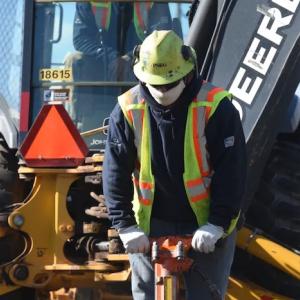 Gas pipe upgrade installation.