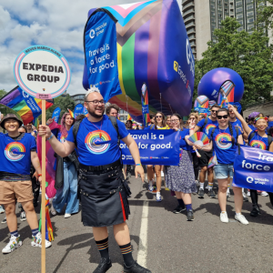 People participating in a parade 