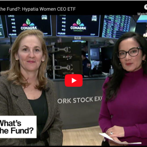 Patricia Lizarraga of Hypatia Capital being interviewed at the NYSE