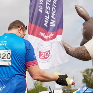 Armadillo mascot for Milestones in Motion.