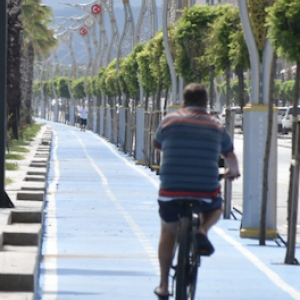 Person riding a bike
