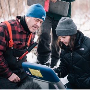 Tim and Noelle conducting research
