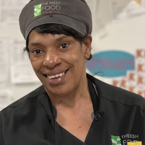 Employee smiling