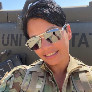 A photo of a person in military uniform 