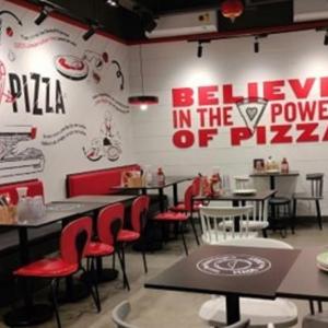 Inside of a Pizza Hut restaurant 