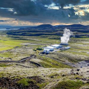 Image of a geothermal power station