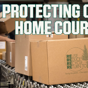 person filling boxes