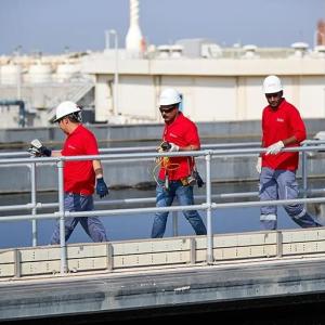 Three Veolia workers 