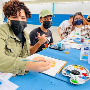 Creative Arts with young people at Youth Club in Puerto Rico