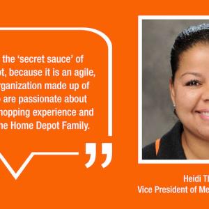 loften call MET the 'secret sauce' of The Home Depot, because it is an agile, sales-driving organization made up of individuals who are passionate about the customer shopping experience and committed to The Home Depot Family.
