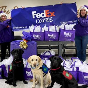 Santa Paws representatives and dogs