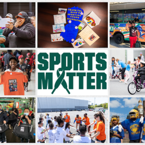 Sports Matter: Collage showing kids participating in sports.