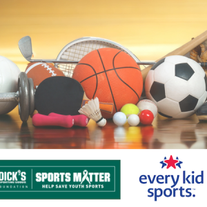 DICK's Sporting Goods: Sports Matter. Collage of various sporting balls shown.