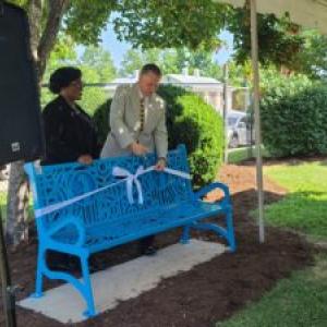  unveiling of the the Aflac park bench