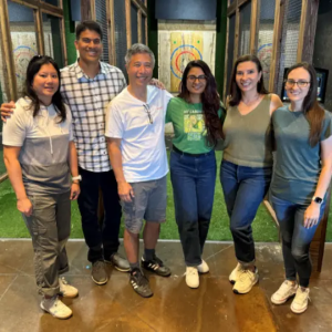 Rachel Beneke shown with co-workers at GoDaddy.